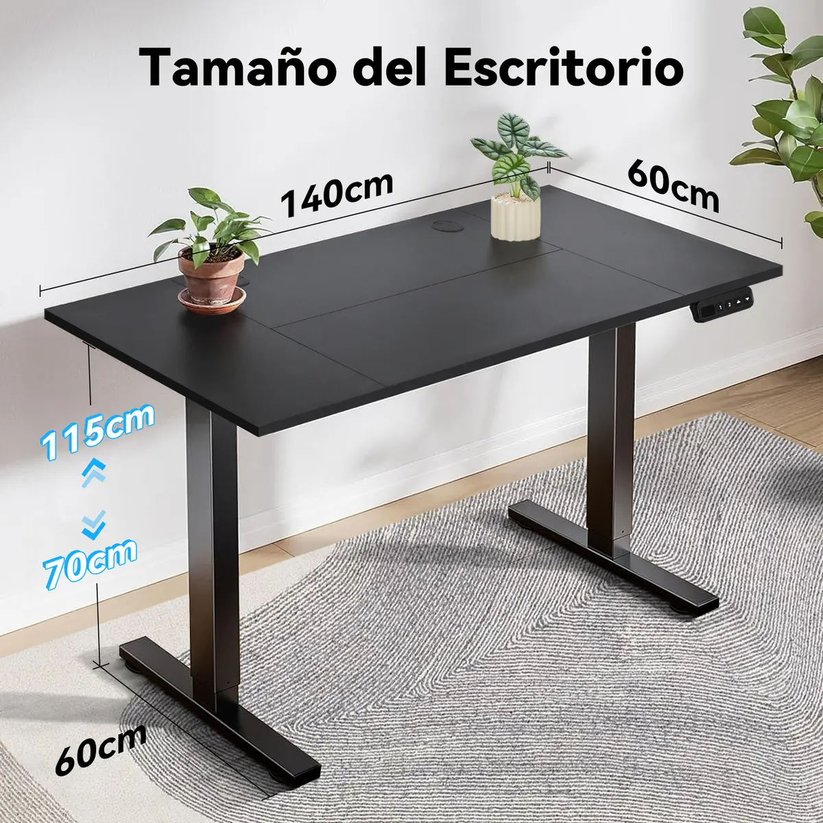 Escritorio Gamer FURRIFIC Eléctrico con Altura Ajustable y Memoria, 140x60 cm - Image 10