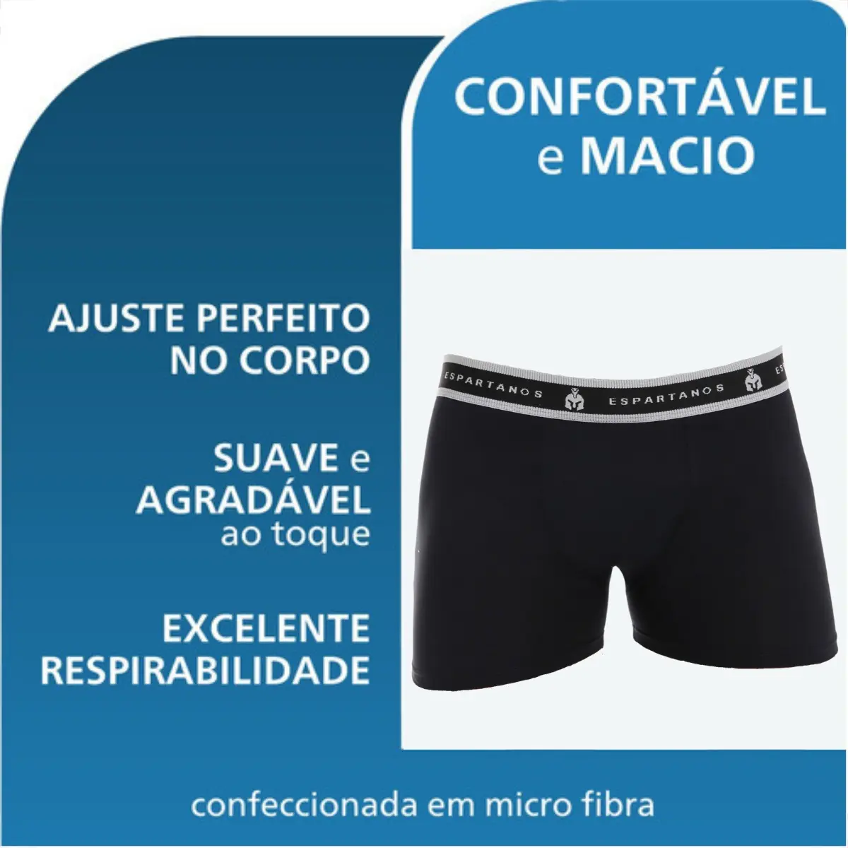 Kit Com 10 Cuecas Boxer Masculina Microfibra Original - Image 5